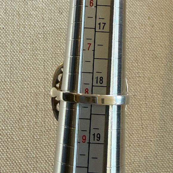 Vintage Italian Sterling Silver Cameo Ring 925 Italy Size 8 - Picture 7 of 8